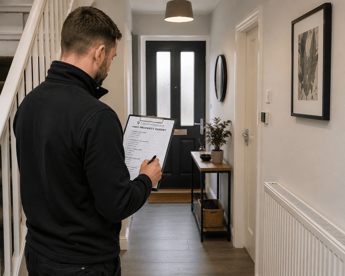 LocationSquare inspector completing an HMO property report